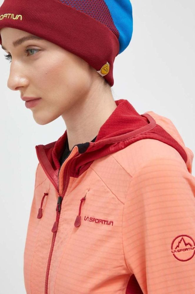 Спортивна кофта LA Sportiva Session Tech Hoody колір червоний з капюшоном візерунок фото 5