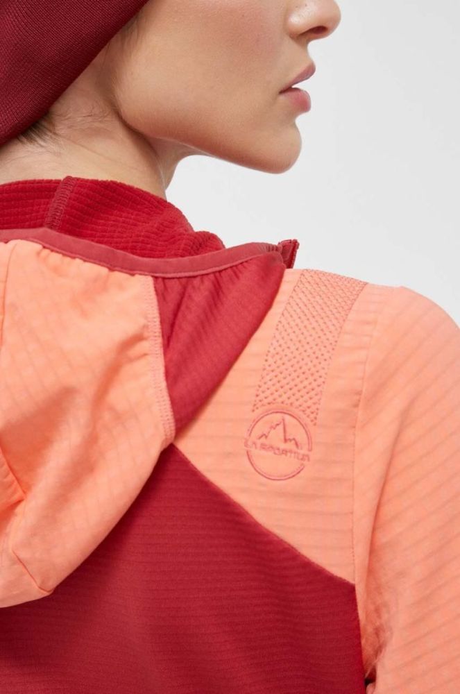 Спортивна кофта LA Sportiva Session Tech Hoody колір червоний з капюшоном візерунок фото 6