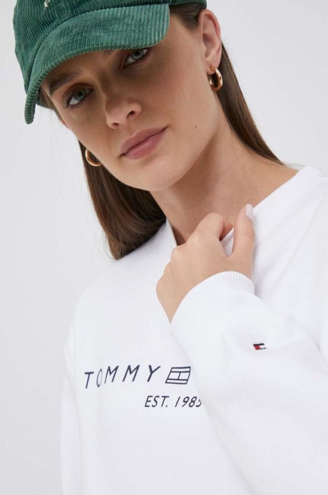 Кофта Tommy Hilfiger жіноча колір білий з принтом (3465831) фото 4