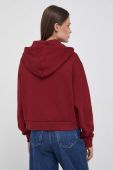 Кофта Tommy Hilfiger жіноча колір бордовий з капюшоном з аплікацією (3473331)