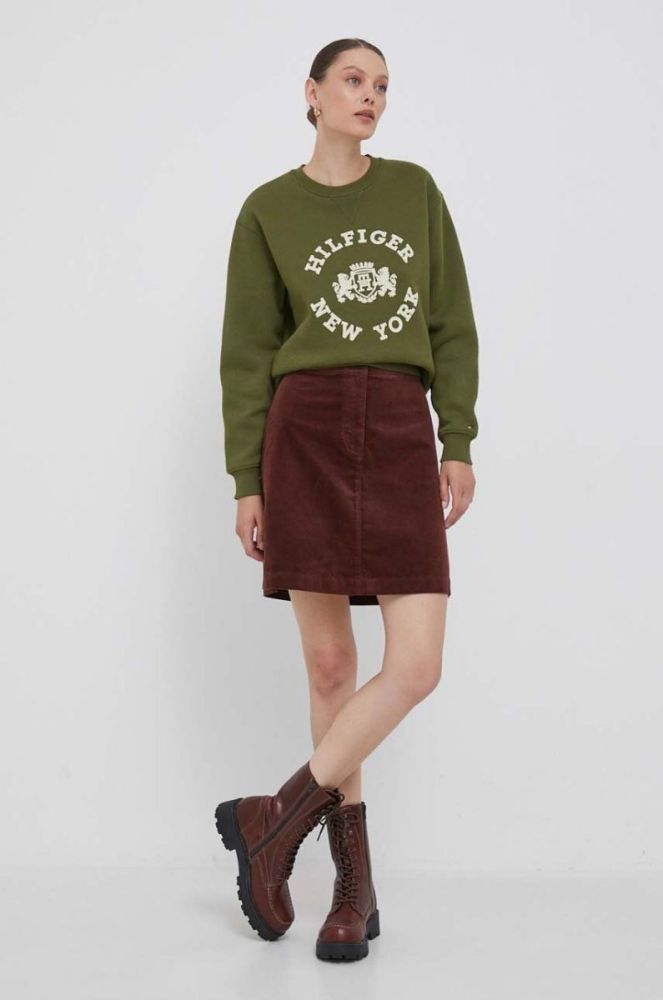 Кофта Tommy Hilfiger жіноча колір зелений з аплікацією (3496027) фото 2