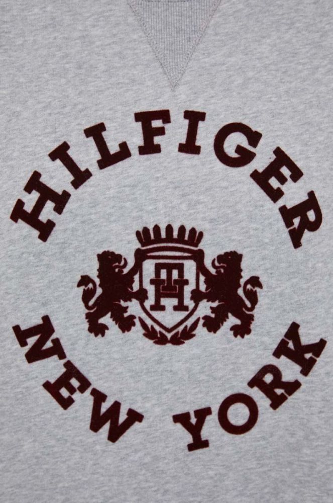Кофта Tommy Hilfiger жіноча колір сірий з аплікацією (3496011) фото 5