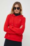 Кофта Tommy Hilfiger жіноча колір червоний з капюшоном однотонна (3476804)