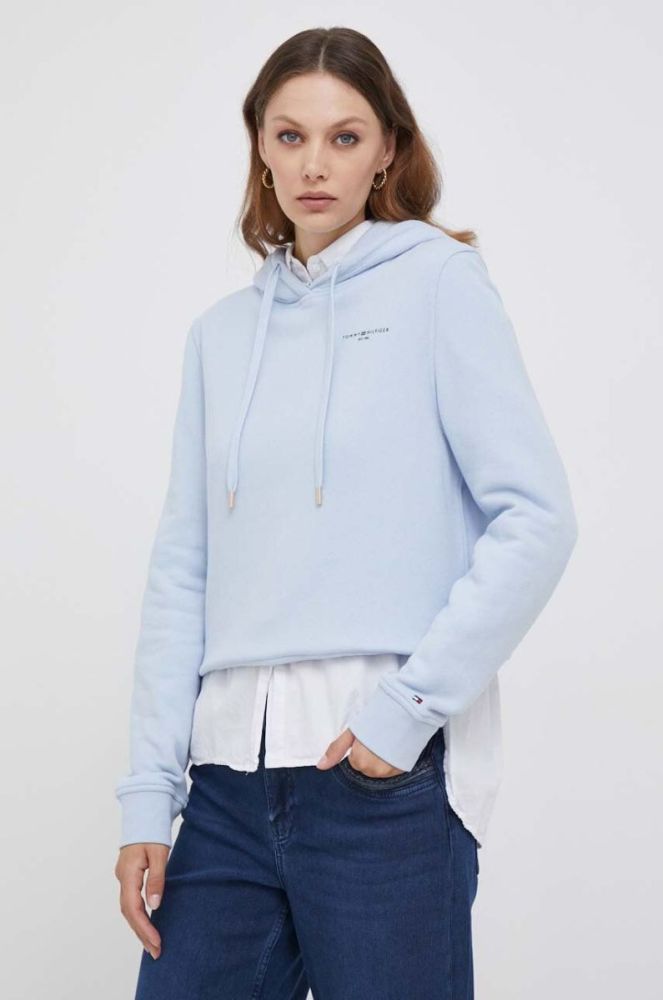 Кофта Tommy Hilfiger жіноча колір рожевий з капюшоном однотонна (3476809) фото 4