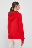 Бавовняна кофта Tommy Hilfiger жіноча колір червоний з капюшоном з аплікацією (3473343)