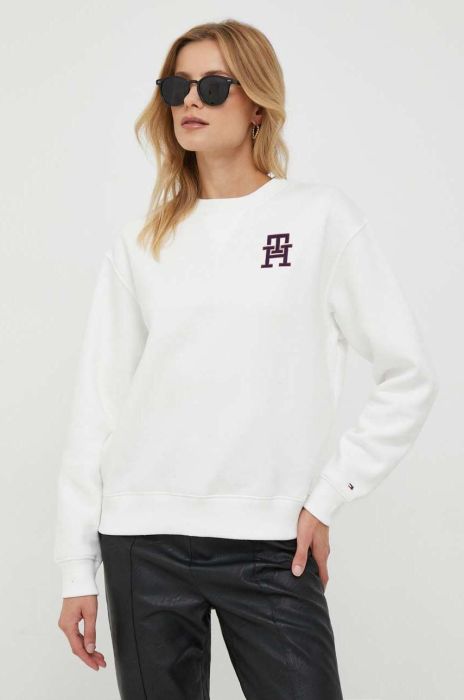 Кофта Tommy Hilfiger жіноча колір білий з аплікацією (3605332)