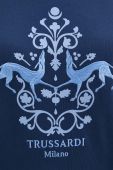 Бавовняна кофта Trussardi жіноча колір синій з принтом (3686284)