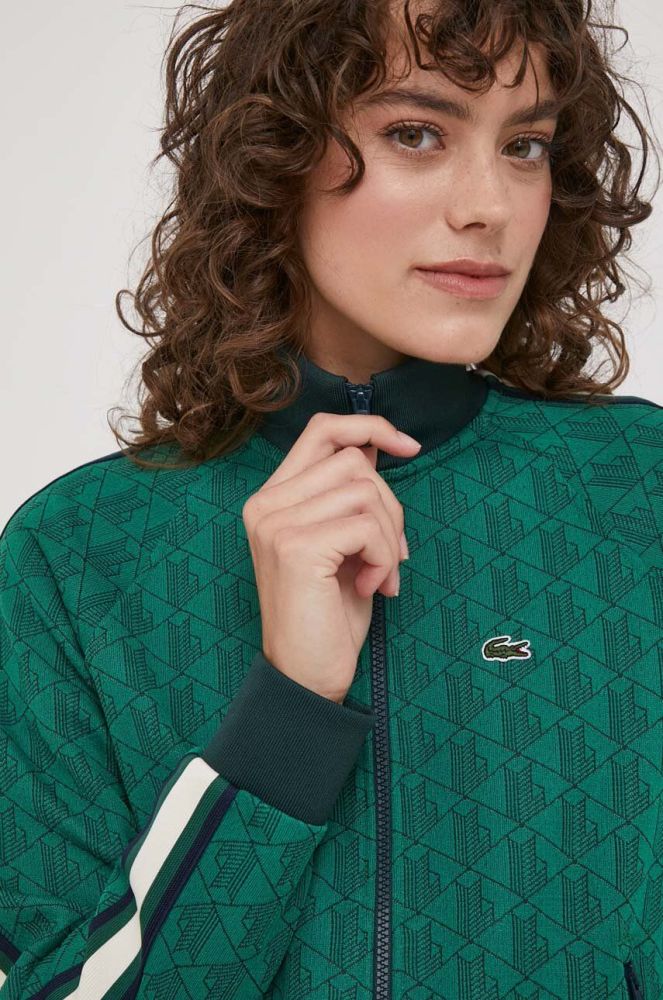 Кофта Lacoste жіноча колір зелений візерунок