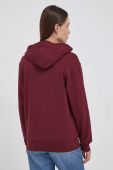 Кофта Lacoste жіноча колір бордовий з капюшоном з принтом