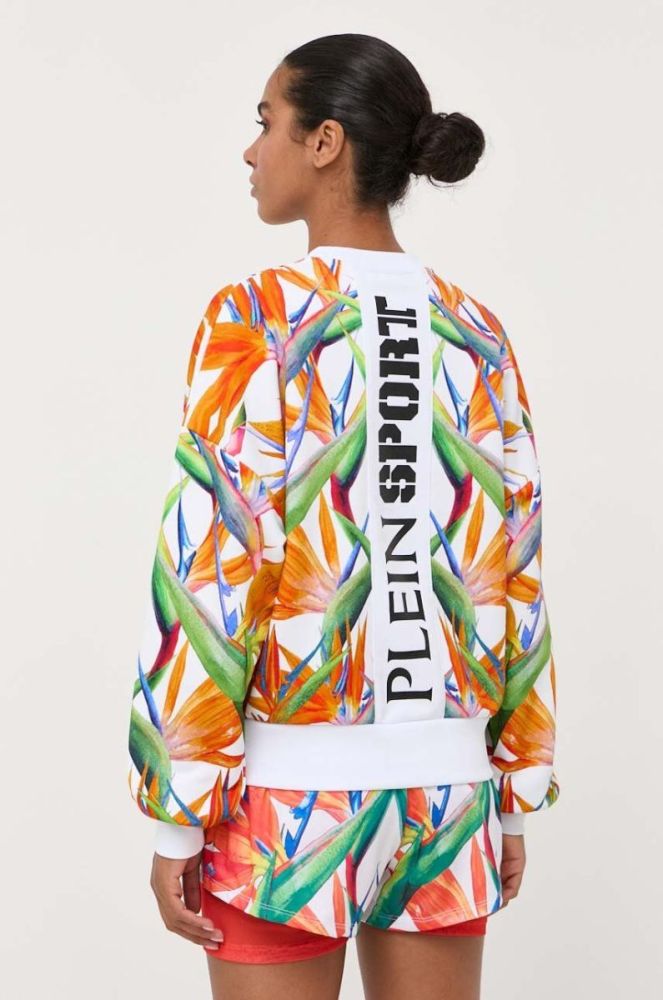 Кофта PLEIN SPORT жіноча колір білий візерунок фото 3