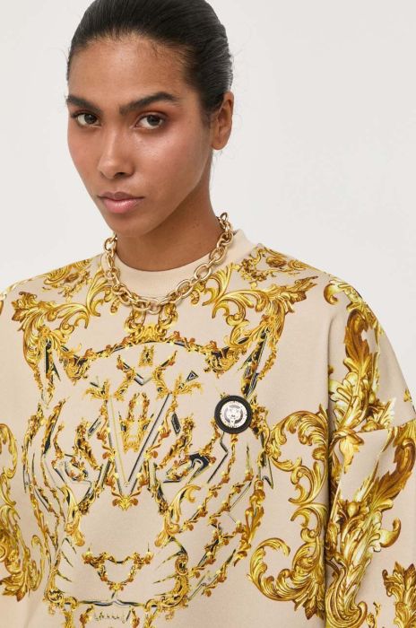 Кофта PLEIN SPORT жіноча колір бежевий візерунок