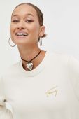Кофта Tommy Jeans жіноча колір бежевий однотонна (3592733)
