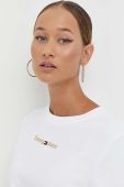 Кофта Tommy Jeans жіноча колір білий з аплікацією (3590728)