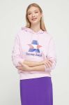 Бавовняна кофта Tommy Jeans жіноча колір рожевий з капюшоном з принтом (3590750) Бавовняна кофта Tommy Jeans жіноча колір рожевий з капюшоном з принтом (3590750)