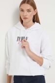 Кофта Tommy Jeans жіноча колір білий з капюшоном з принтом (3510025)