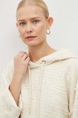 Кофта BA&SH жіноча колір бежевий з капюшоном однотонна