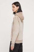 Кофта Superdry жіноча колір бежевий з капюшоном однотонна (3601143)