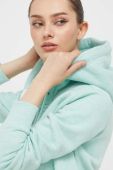 Кофта Superdry жіноча колір зелений з капюшоном однотонна (3465853)