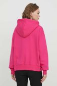 Кофта Karl Lagerfeld Jeans жіноча колір рожевий з капюшоном з принтом (3650215)