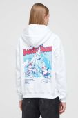 Кофта On Vacation жіноча колір білий з капюшоном з принтом