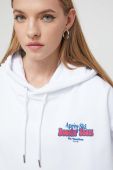 Кофта On Vacation жіноча колір білий з капюшоном з принтом
