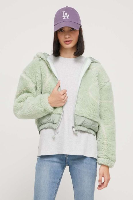 Куртка з домішкою вовни On Vacation колір зелений перехідна