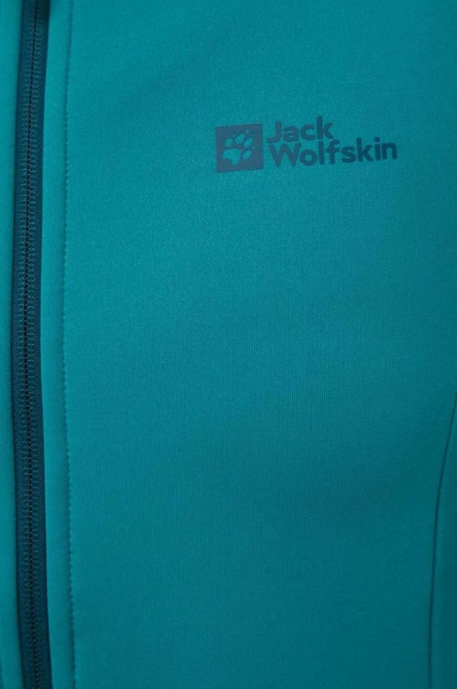 Спортивна кофта Jack Wolfskin Baiselberg колір зелений однотонна (3553081) фото 5