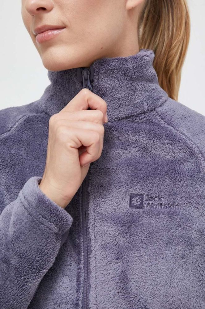 Спортивна кофта Jack Wolfskin Rotwand однотонна колір блакитний фото 5