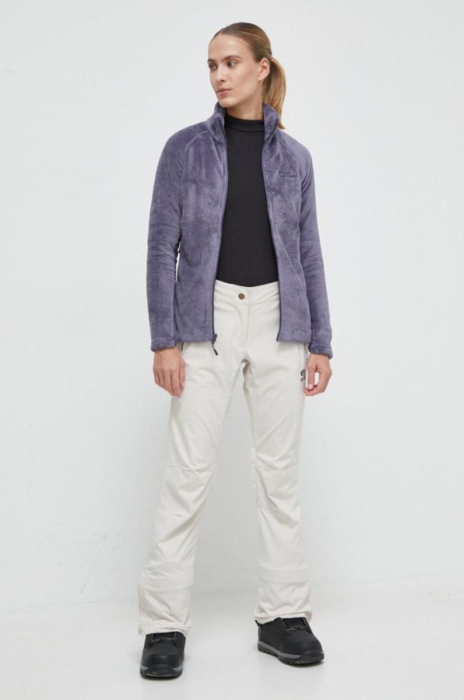 Спортивна кофта Jack Wolfskin Rotwand однотонна колір блакитний фото 6