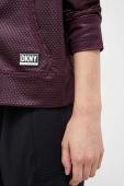 Кофта Dkny жіноча колір бордовий з капюшоном однотонна (3407221)