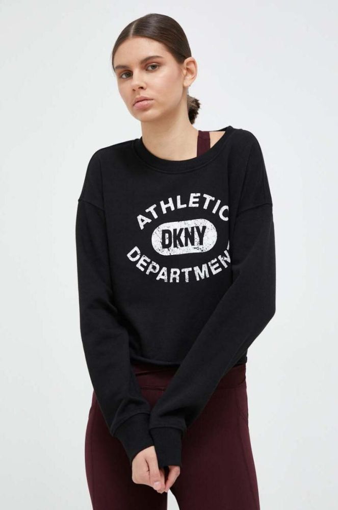 Кофта Dkny жіноча колір чорний з принтом (3495154) фото 4