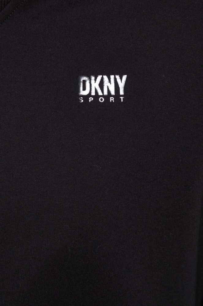 Кофта Dkny жіноча колір чорний з аплікацією (3453518) фото 5