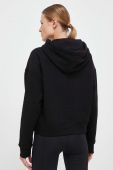 Кофта Dkny жіноча колір чорний з капюшоном з аплікацією