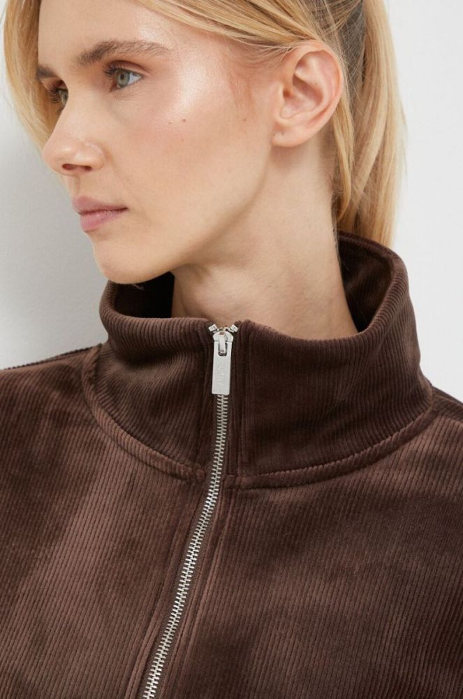 Кофта Dkny жіноча колір коричневий однотонна (3445317) фото 4