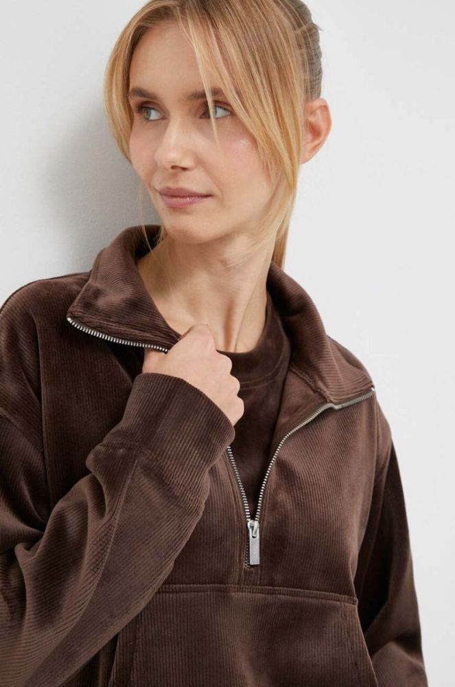 Кофта Dkny жіноча колір коричневий однотонна (3445317) фото 5