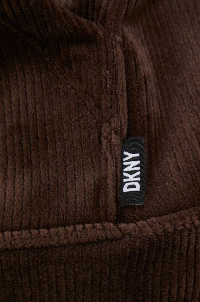 Кофта Dkny жіноча колір коричневий однотонна (3445317) фото 6