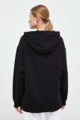 Кофта Dkny жіноча колір чорний з капюшоном меланж