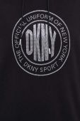 Кофта Dkny жіноча колір чорний з капюшоном меланж