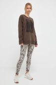Кофта Dkny жіноча колір коричневий з принтом