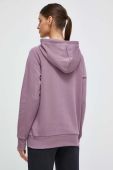 Кофта Under Armour жіноча колір фіолетовий з капюшоном з принтом