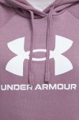 Кофта Under Armour жіноча колір фіолетовий з капюшоном з принтом