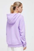 Бавовняна кофта Colourwear жіноча колір фіолетовий з капюшоном однотонна