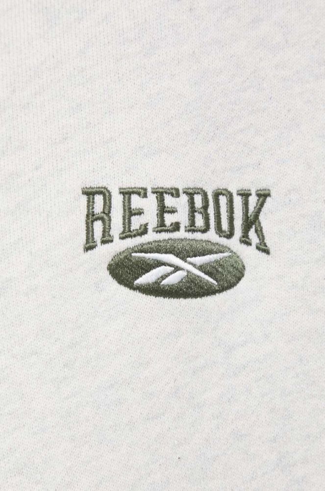 Бавовняна кофта Reebok Classic жіноча колір сірий меланж (3458146) фото 5