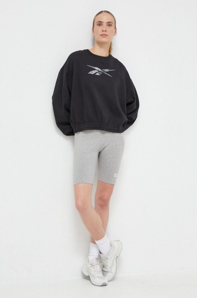 Кофта Reebok MODERN SAFARI жіноча колір чорний з принтом фото 2