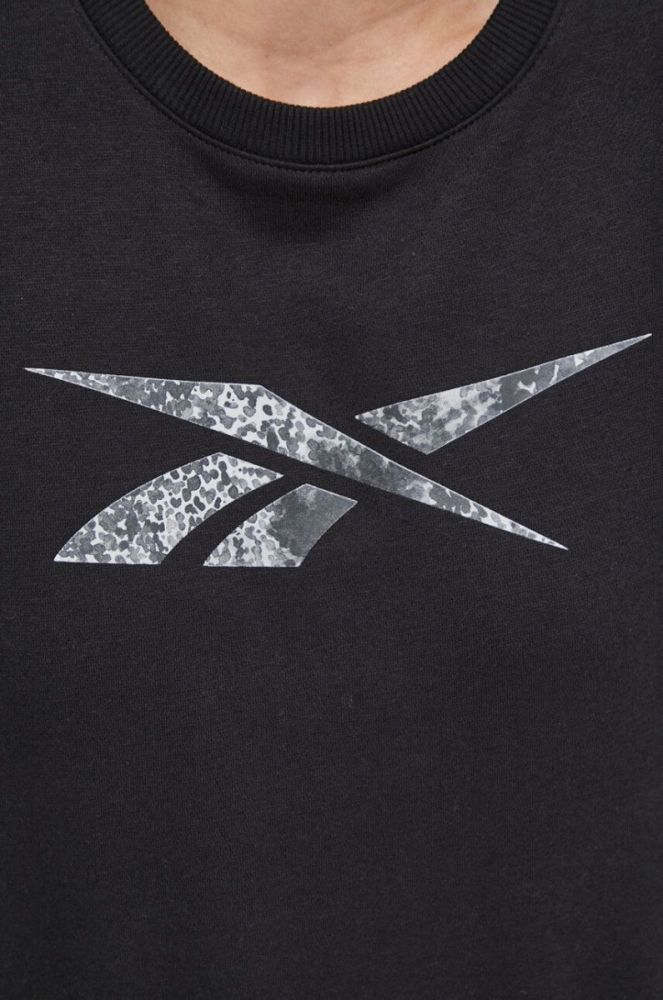 Кофта Reebok MODERN SAFARI жіноча колір чорний з принтом фото 5