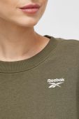 Кофта Reebok жіноча колір зелений однотонна (3570880)