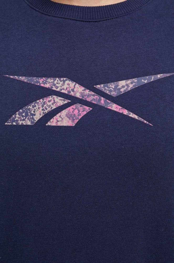Кофта Reebok MODERN SAFARI жіноча колір синій з принтом фото 5