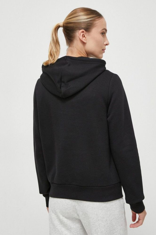Кофта Reebok жіноча колір чорний з капюшоном з принтом (3553613) фото 3