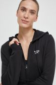 Кофта Reebok жіноча колір чорний з капюшоном однотонна (3553617)