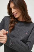 Кофта лаунж Tommy Hilfiger колір сірий однотонна